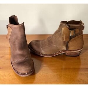 Vtg Timberland Boot Company Women Sz 11 M Brown Suede Side Buckle Ankle #263085